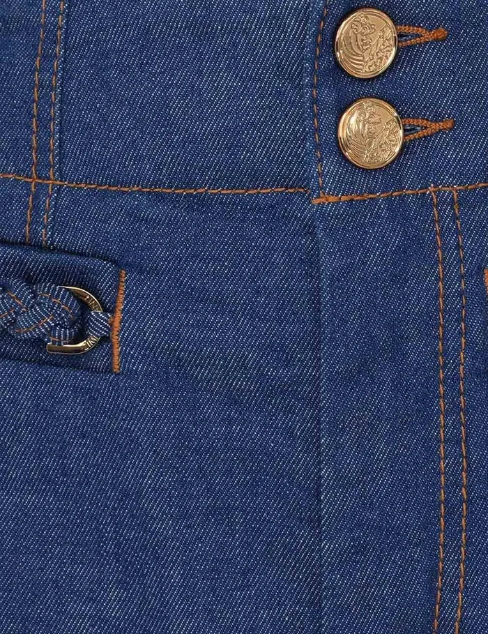 Women Zimmermann Denim Wylie Denim Short Railway Blue
