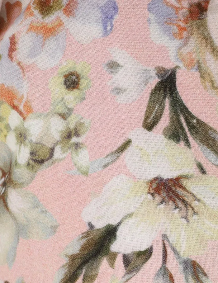 Women Zimmermann Dresses and Coverups Acacia Scallop Mini Dress Pink Floral