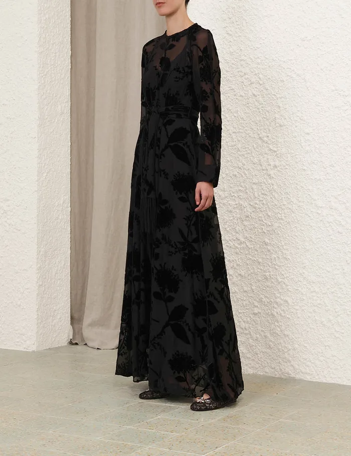 Women Zimmermann Dresses Burnout Sheath Dress Black