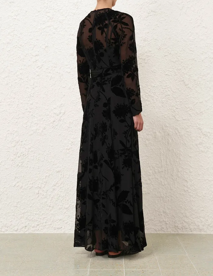 Women Zimmermann Dresses Burnout Sheath Dress Black