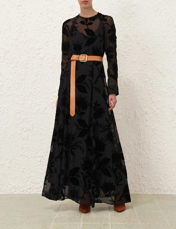 Women Zimmermann Dresses Burnout Sheath Dress Black
