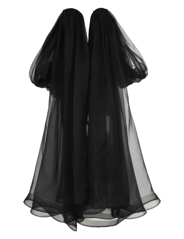 Women Zimmermann Dresses Crush Strapless Midi Dress Black