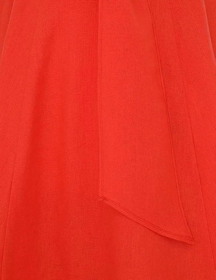 Women Zimmermann Dresses Crush Tie Front Midi Dress Red