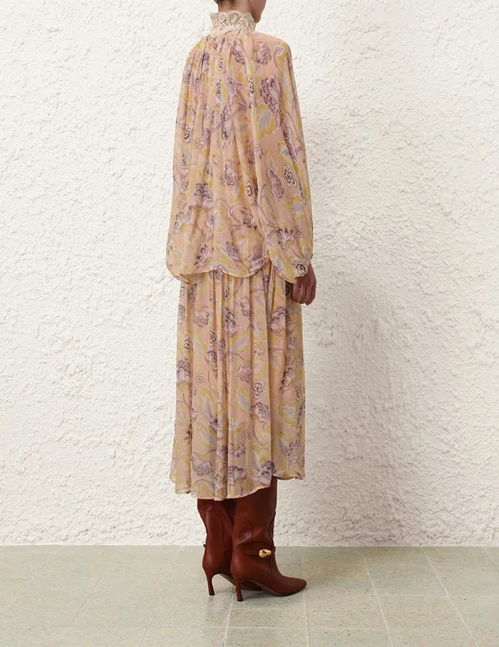 Women Zimmermann Dresses Illustration Lace Edge Dress Citrine Eden