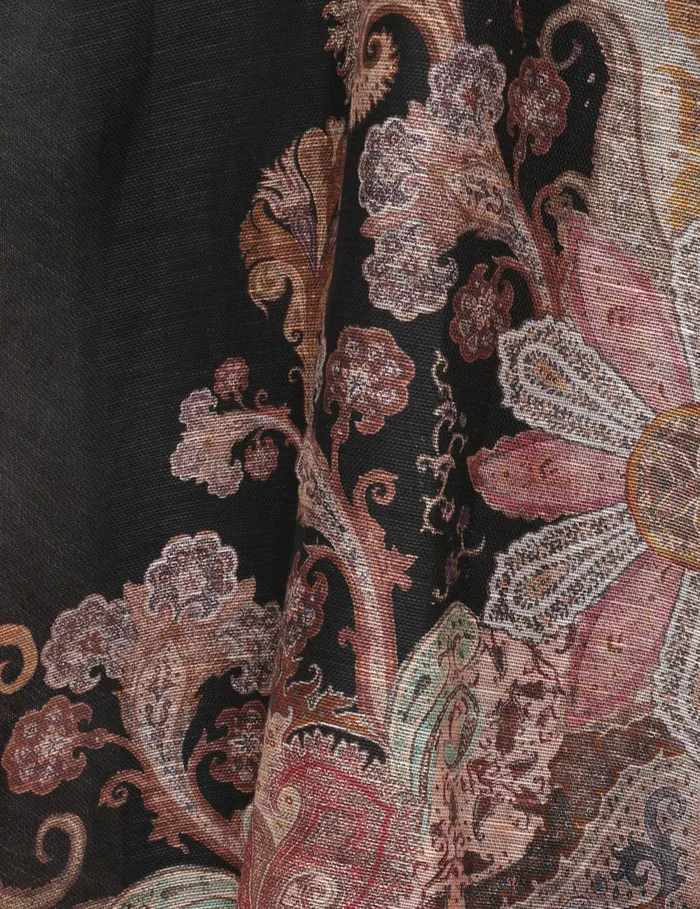 Women Zimmermann Dresses Illustration Structured Dress Black Paisley