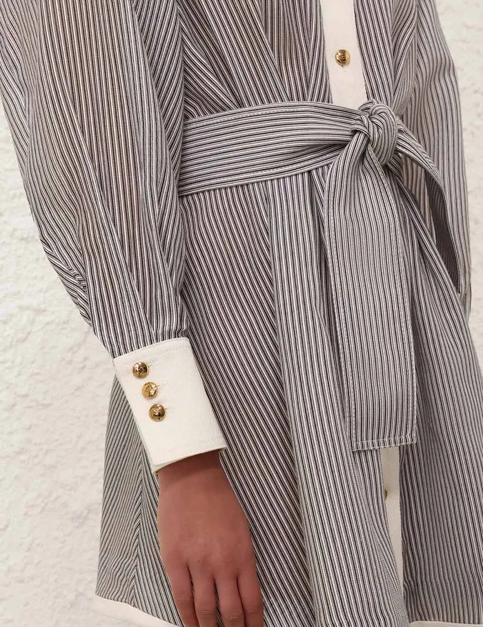 Women Zimmermann Dresses Illustration Tuck Mini Dress Stripe