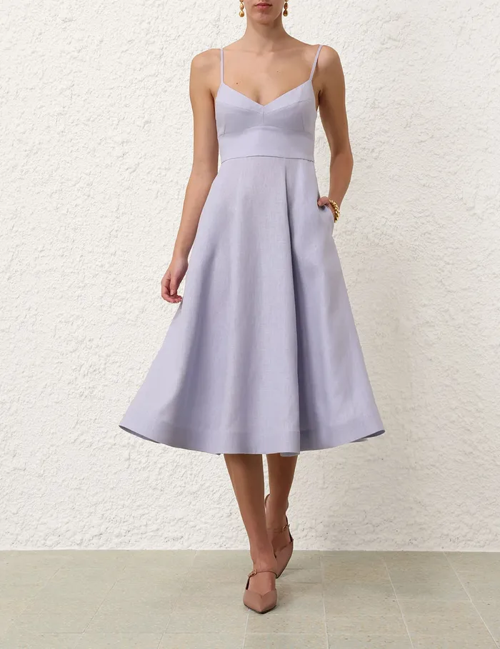 Women Zimmermann Dresses Midi Picnic Dress Sky