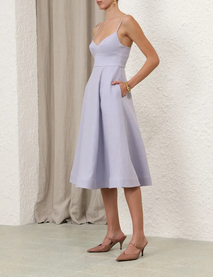 Women Zimmermann Dresses Midi Picnic Dress Sky