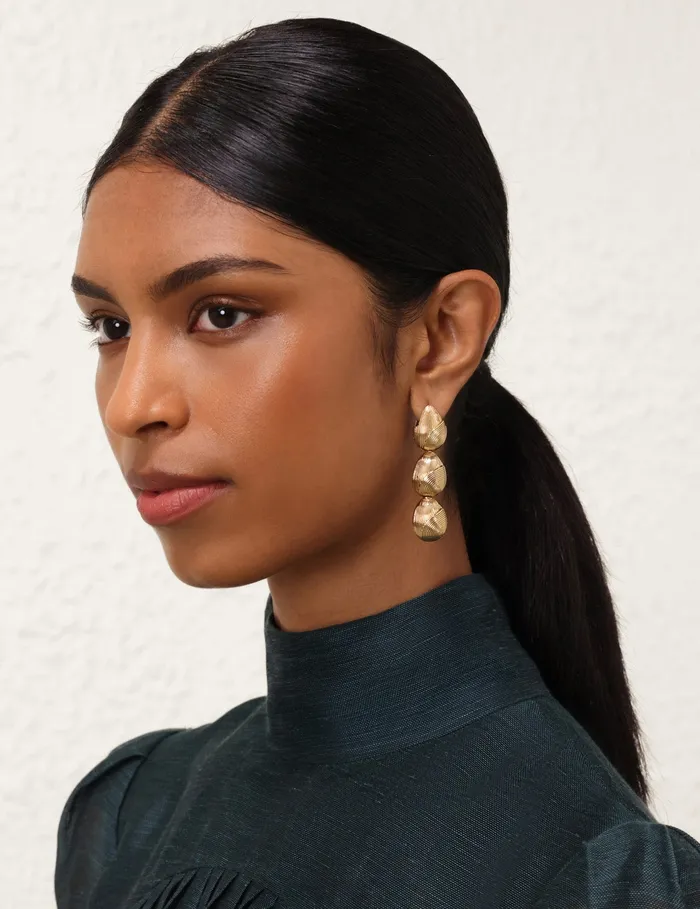 Women Zimmermann Earrings Pebble Drops Gold