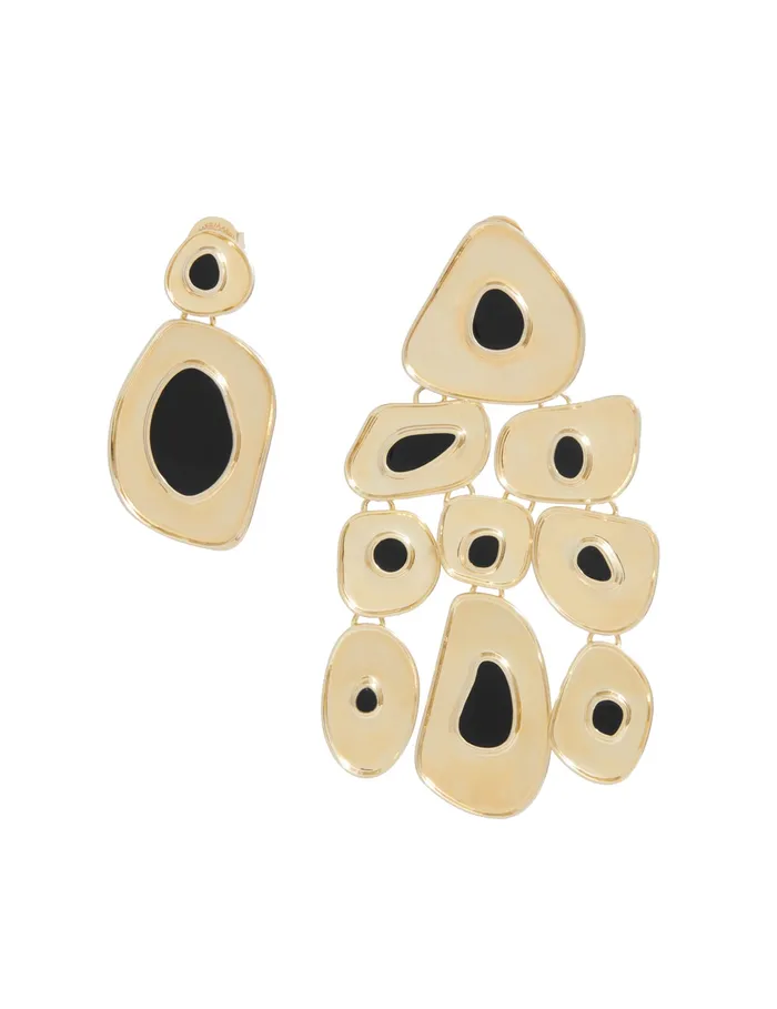 Women Zimmermann Earrings Petal Chandeliers Goldblack