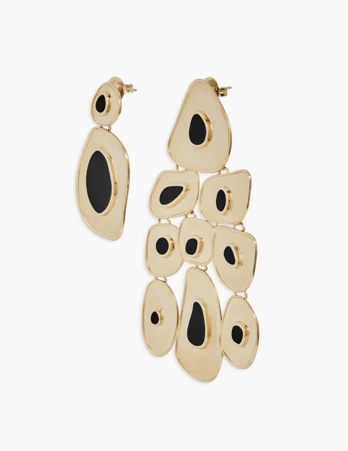 Women Zimmermann Earrings Petal Chandeliers Goldblack