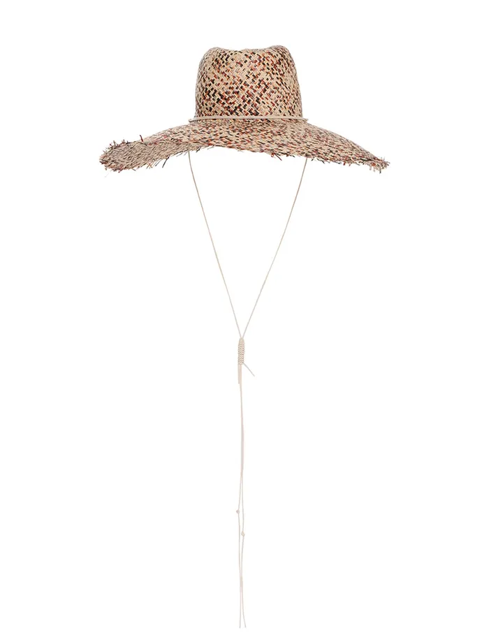 Women Zimmermann Hats Multi Tone Straw Fedora Multi