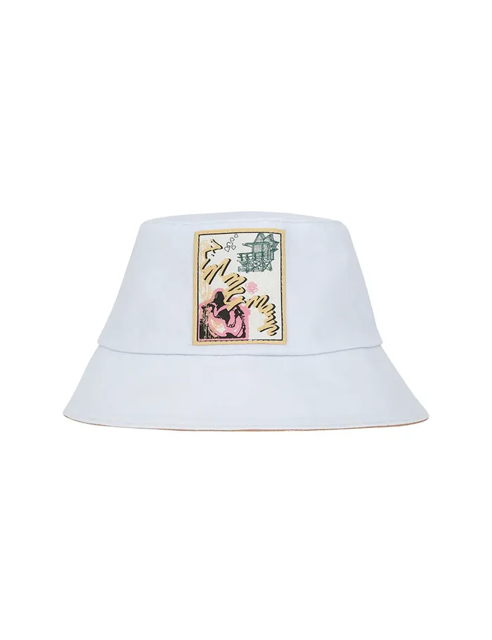 Women Zimmermann Hats Printed Canvas Bucket Hat Blue Floral