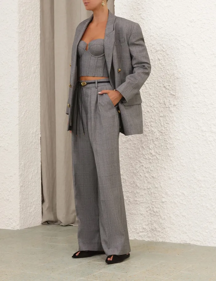 Women Zimmermann Jackets and Coats Crush Check Oversized Jacket Check