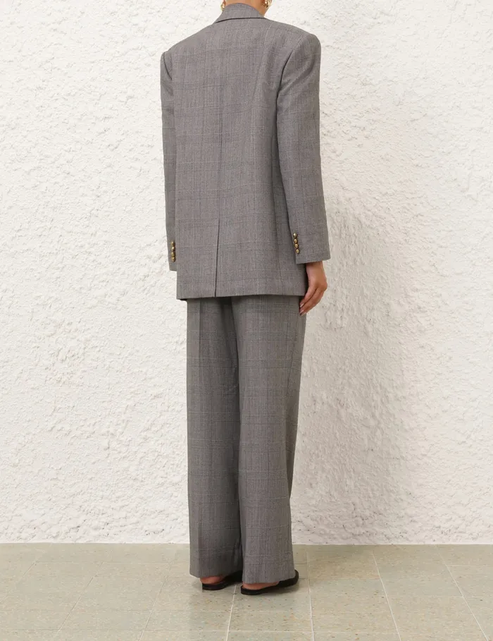 Women Zimmermann Jackets and Coats Crush Check Oversized Jacket Check
