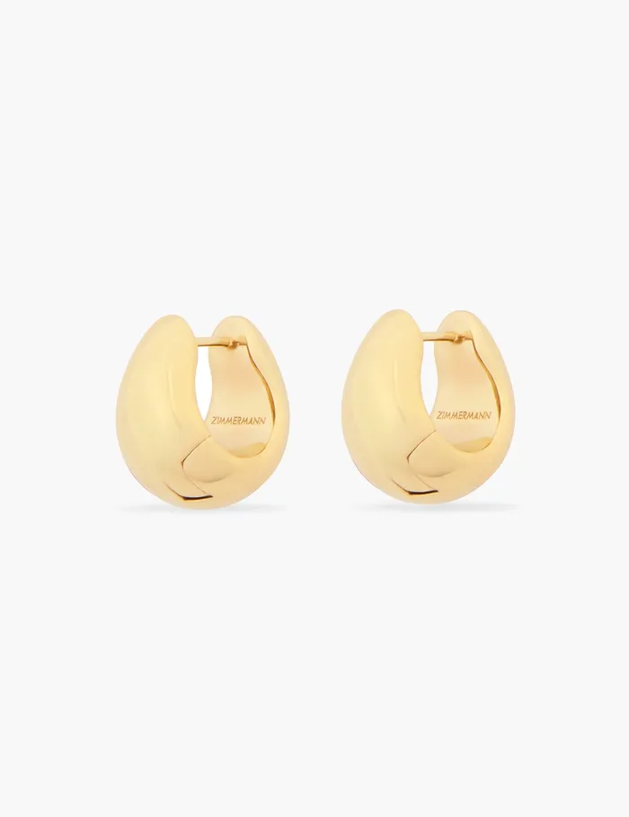 Women Zimmermann Jewellery Flow Hoops Gold