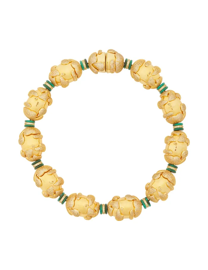 Women Zimmermann Jewellery Midnight Choker Goldmalachite