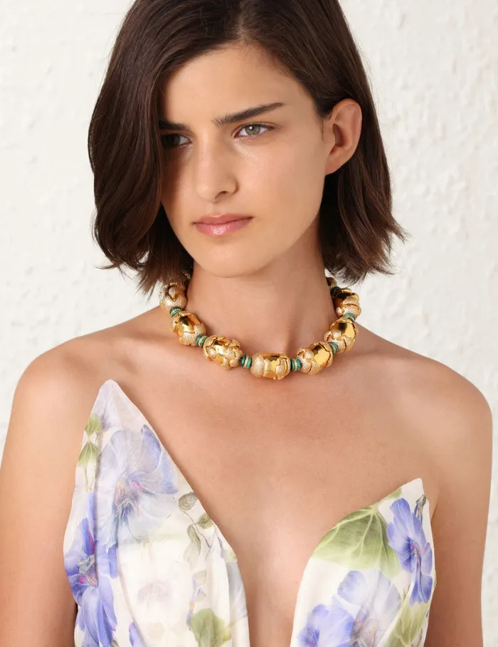 Women Zimmermann Jewellery Midnight Choker Goldmalachite