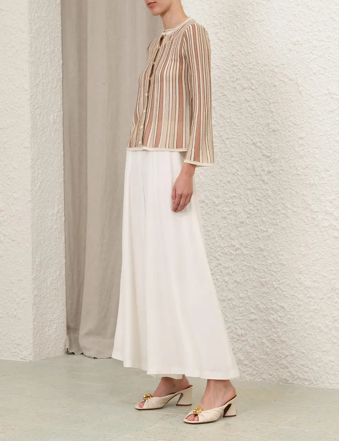 Women Zimmermann Knitwear Crush Metallic Stripe Cardigan Multi