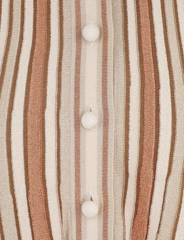 Women Zimmermann Knitwear Crush Metallic Stripe Cardigan Multi