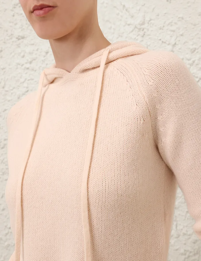 Women Zimmermann Knitwear Hooded Sweater Macadamia
