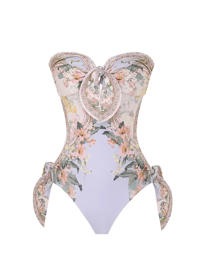 Women Zimmermann One Pieces Wylie Scarf Tie 1pc Blue Floral