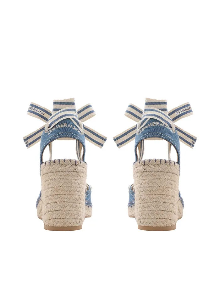 Women Zimmermann Sandals Sol Espadrille 95 Denim