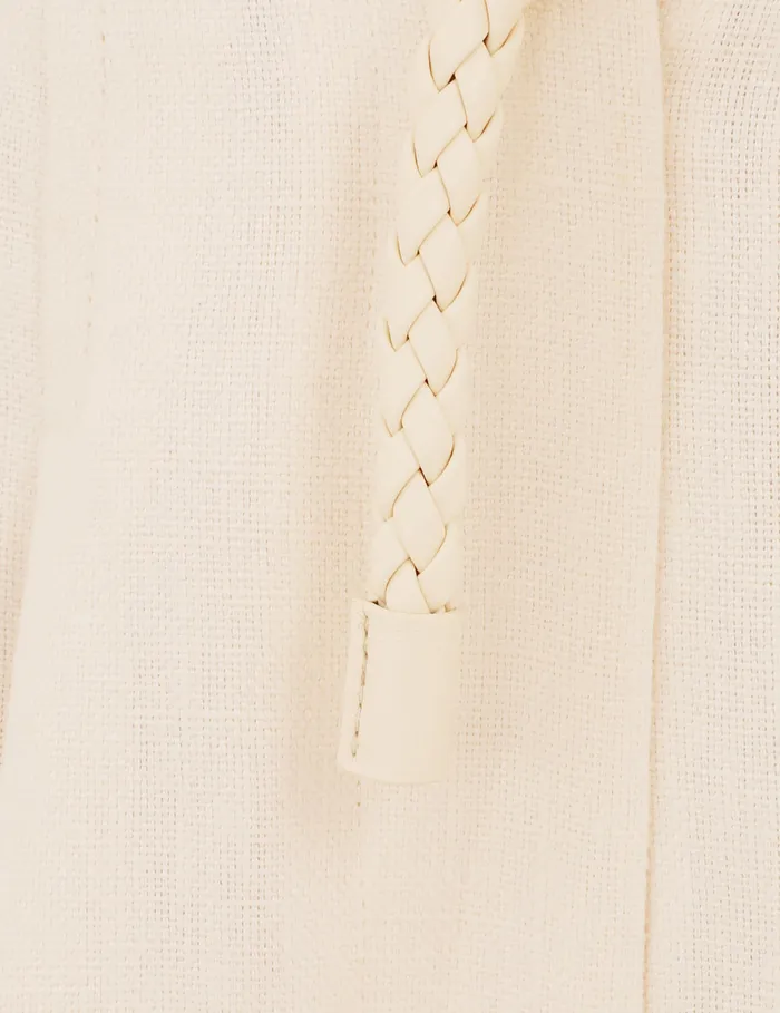 Women Zimmermann Shorts and Pants Crush Linen Wide Leg Pant Cream
