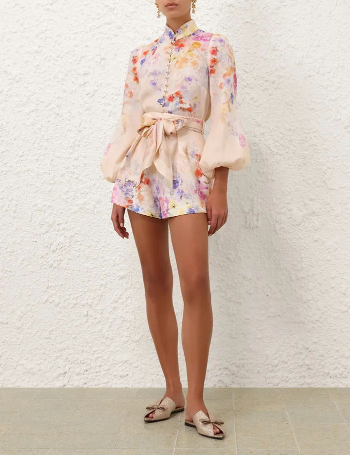 Women Zimmermann Shorts and Pants Crush Tuck Short Multi Floral
