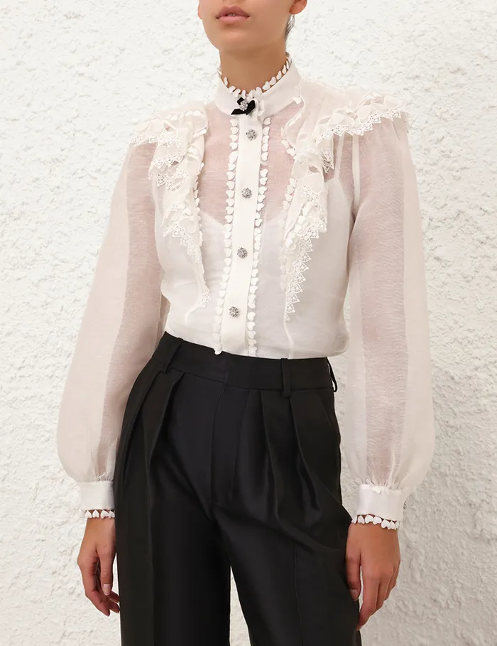 Women Zimmermann Shorts and Pants Crush Tuck Wide Leg Pant Black