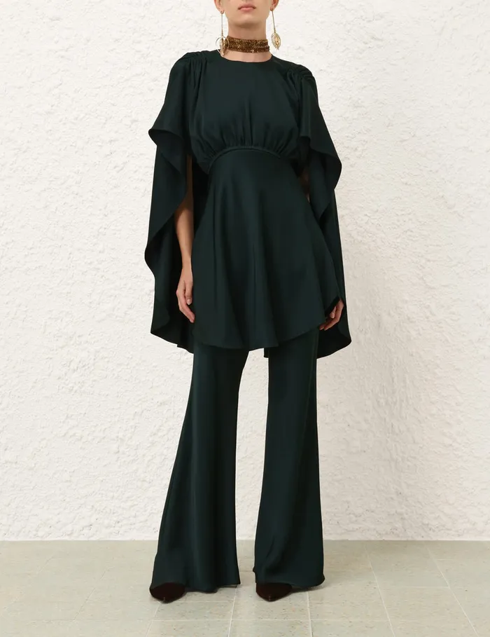 Women Zimmermann Shorts and Pants Eden Slouch Flare Pant Bottle Green
