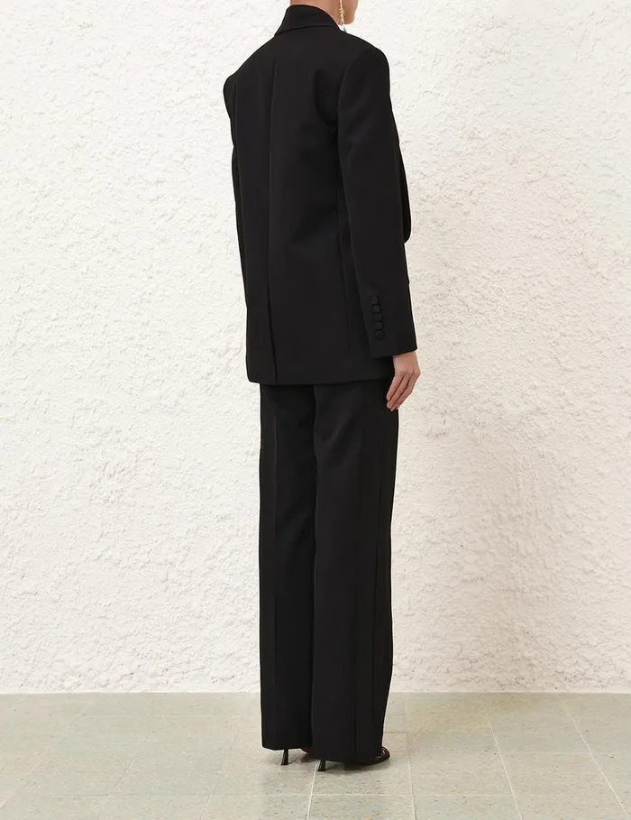 Women Zimmermann Shorts and Pants Illustration Straight Tux Pant Black