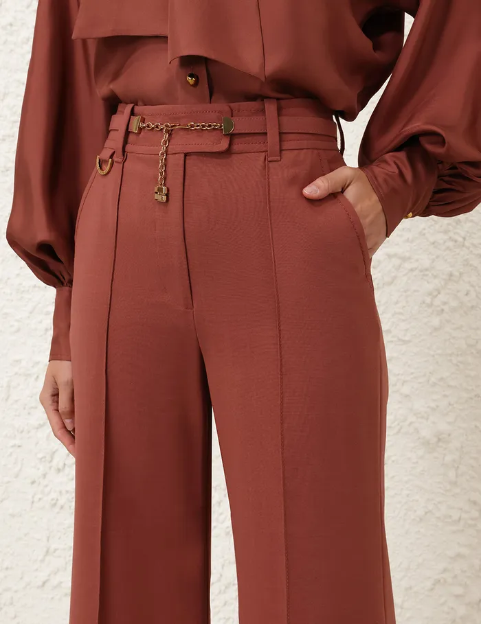 Women Zimmermann Shorts and Pants Illustration Tailored Pant Lipstick