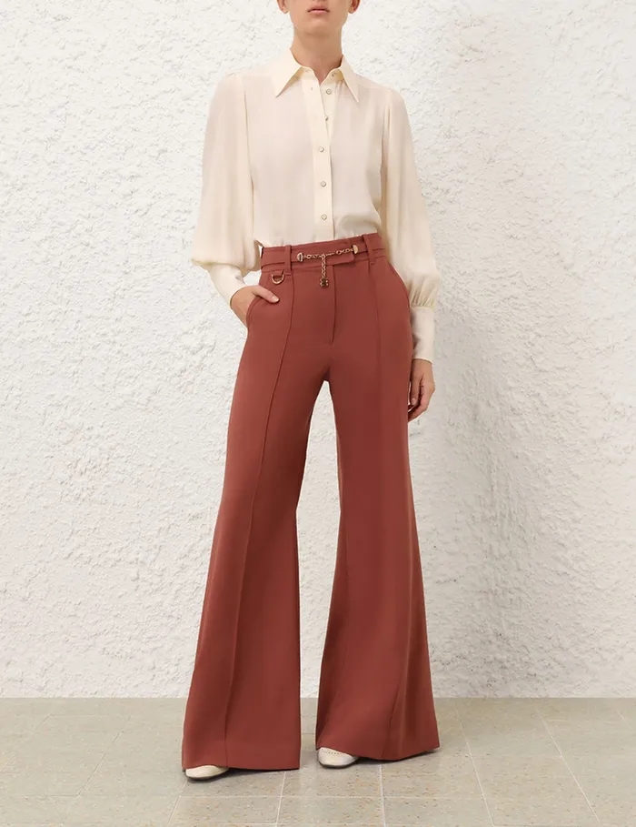 Women Zimmermann Shorts and Pants Illustration Tailored Pant Lipstick