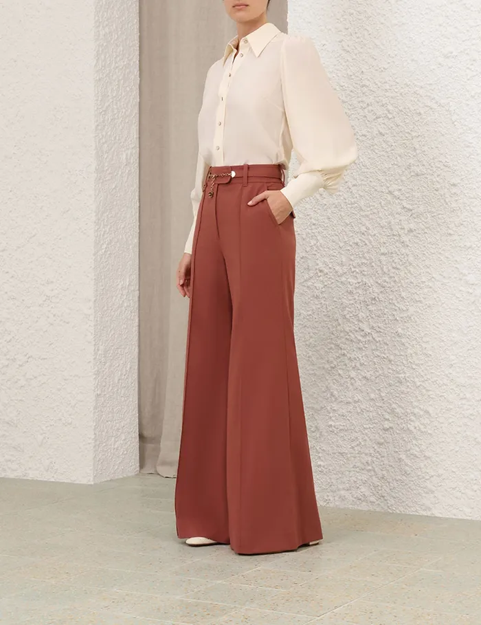 Women Zimmermann Shorts and Pants Illustration Tailored Pant Lipstick
