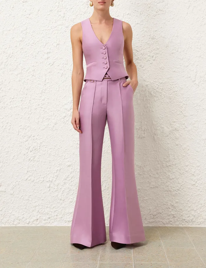 Women Zimmermann Shorts and Pants Illustration Wide Leg Pant Lilac