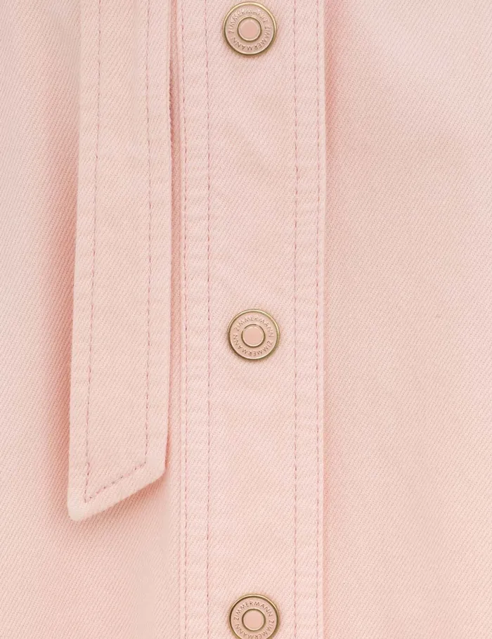 Women Zimmermann Skirts Maxine ALine Denim Skirt Blush