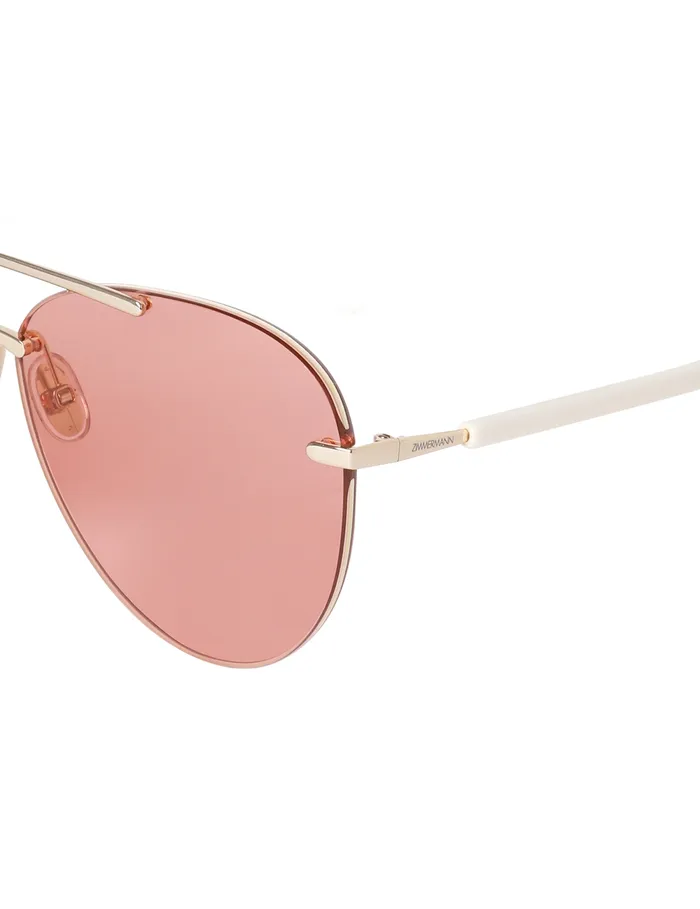 Women Zimmermann Sunglasses Celeste Aviator Rose
