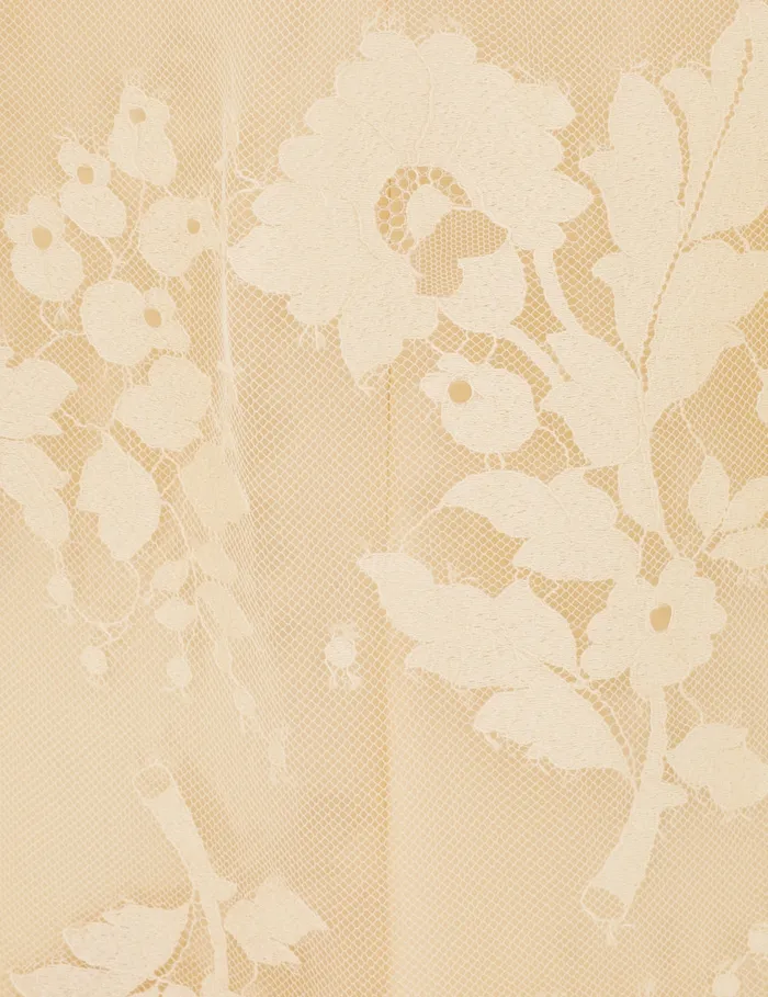 Women Zimmermann Tops Illustration Lace Blouse Light Tea