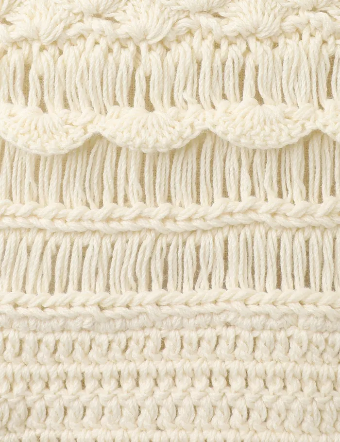 Women Zimmermann Tops Waverly Crochet Halter Tank Cream