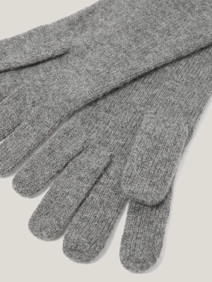 Wool Cashmere Long Gloves Grey Women Jigsaw Hats and Gloves