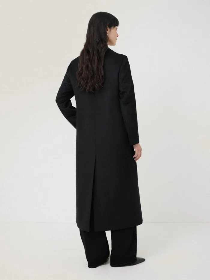 Wool Maxi City Coat Black Women Jigsaw Coats and Jackets