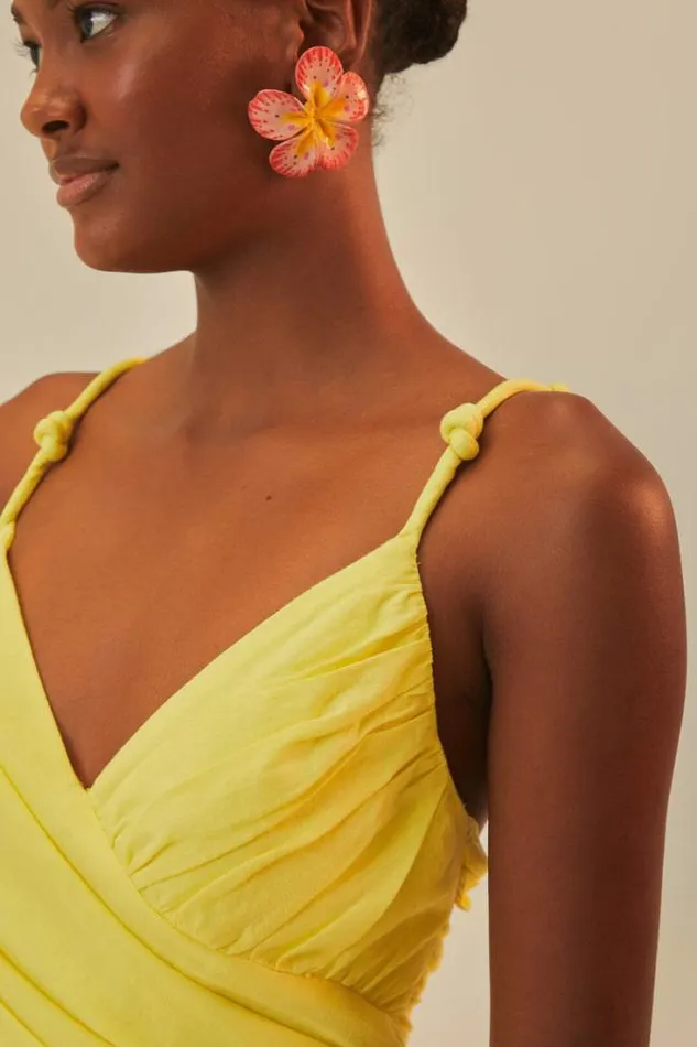 Yellow Cross Over Maxi Dress Women FARM Rio Maxi Dresses