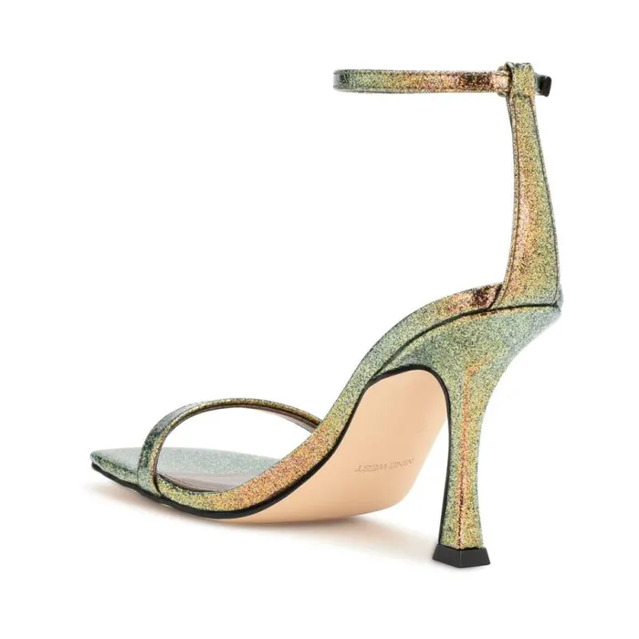 Yess Ankle Strap Sandals Bronze Glitter Women Nine West Sandals Yess Ankle Strap Sandals Bronze Glitter Women Nine West Sandals