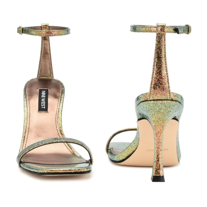 Yess Ankle Strap Sandals Bronze Glitter Women Nine West Sandals Yess Ankle Strap Sandals Bronze Glitter Women Nine West Sandals